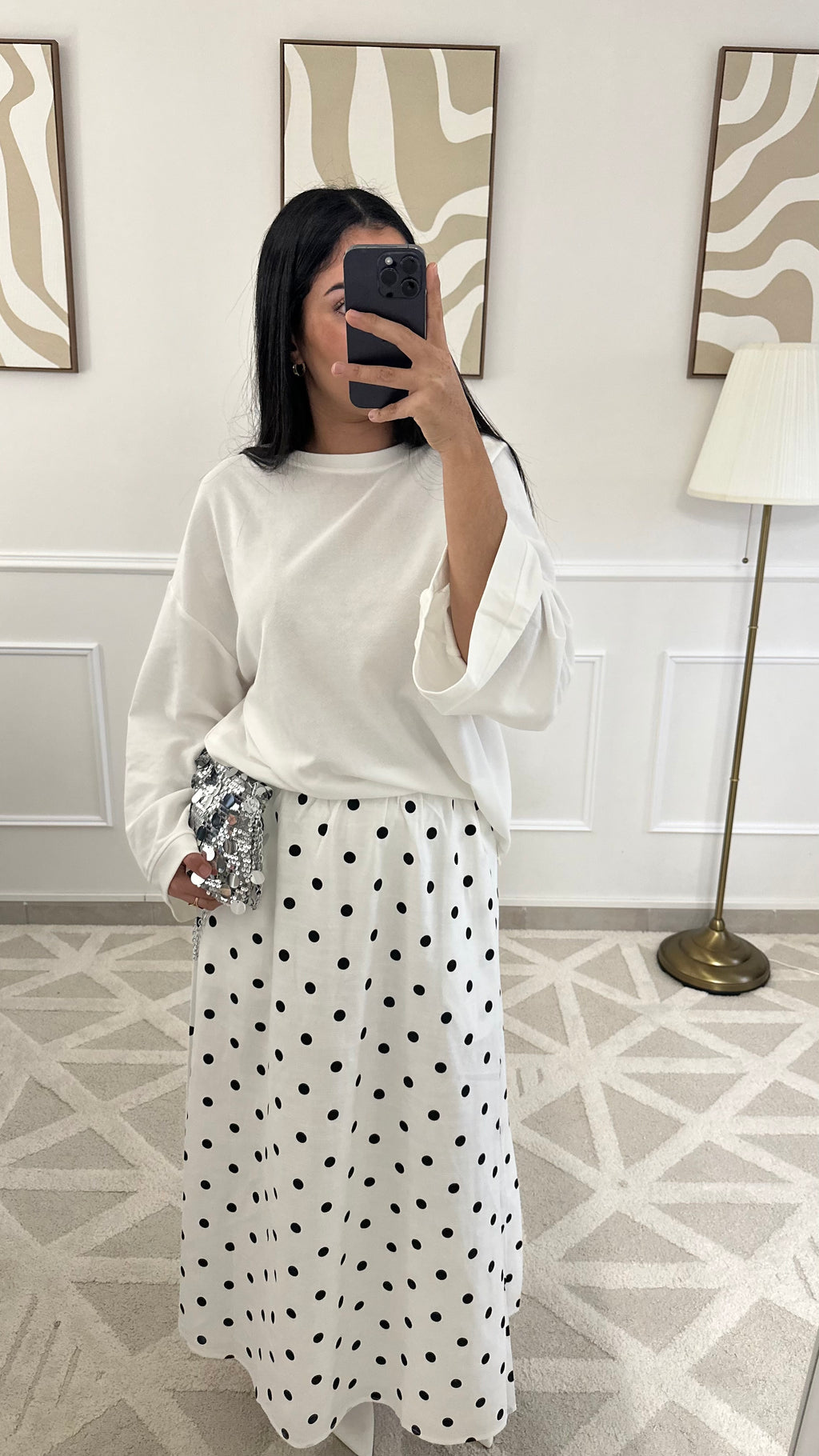 Jupe à poids 100% coton | Blanche