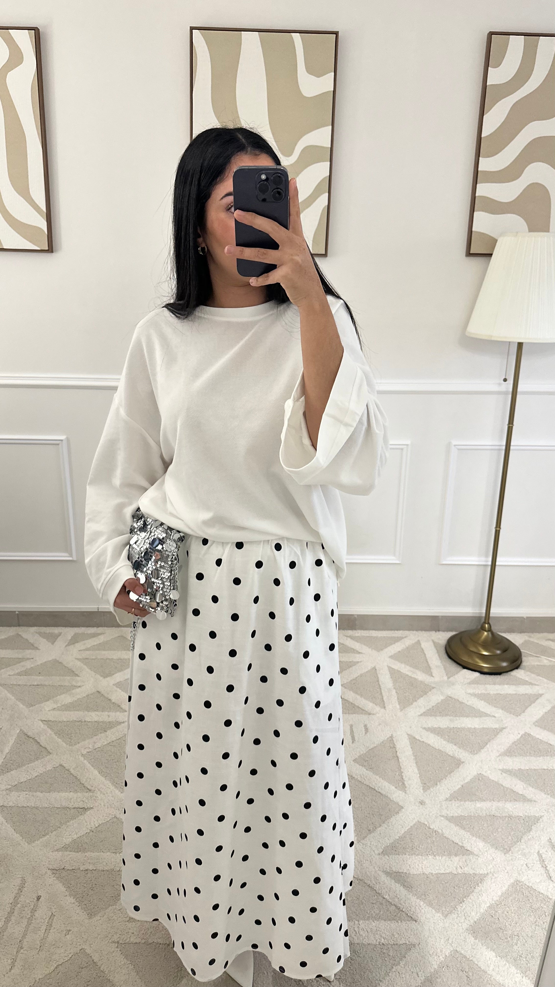 Jupe à poids 100% coton | Blanche