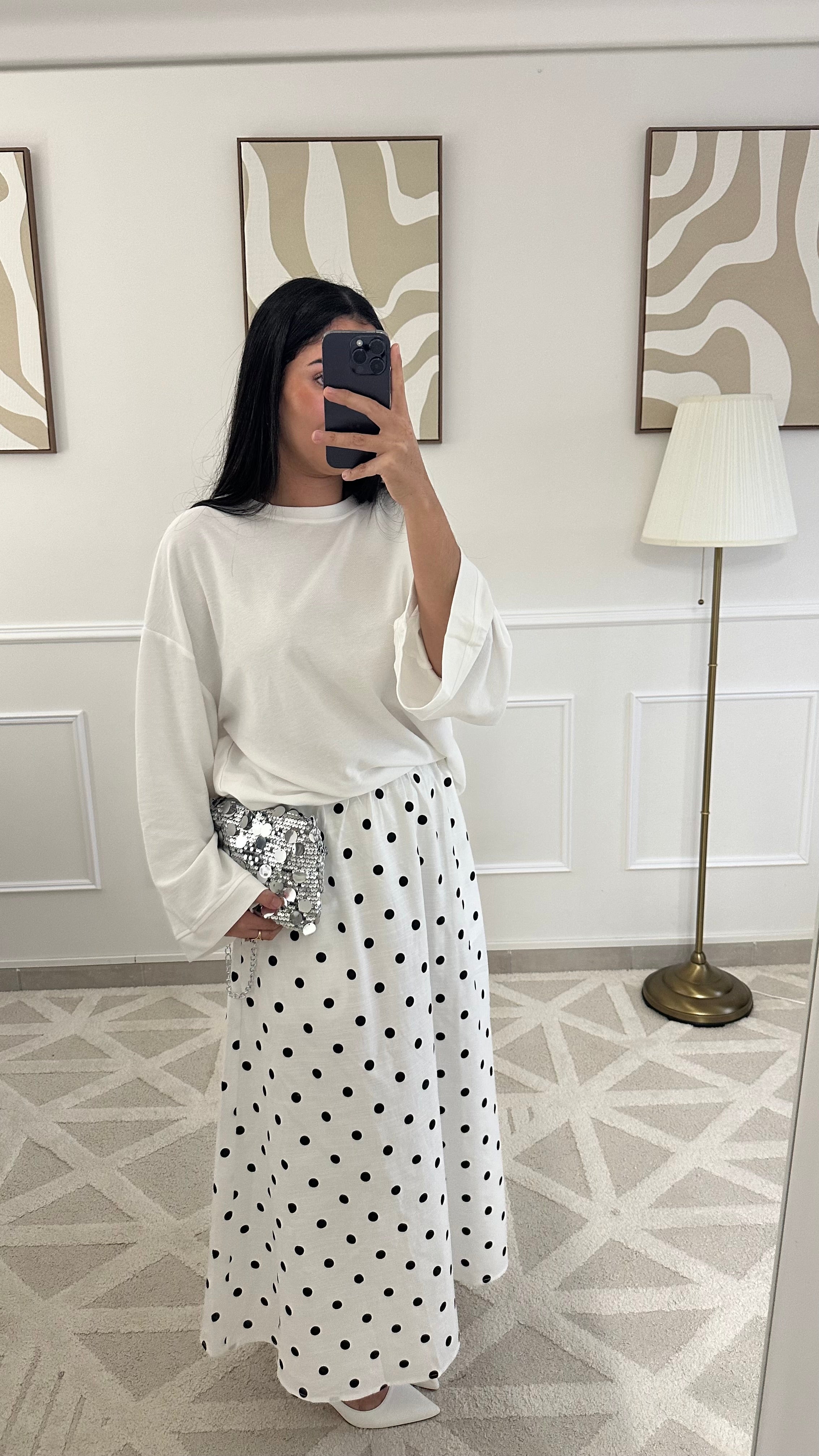 Jupe à poids 100% coton | Blanche