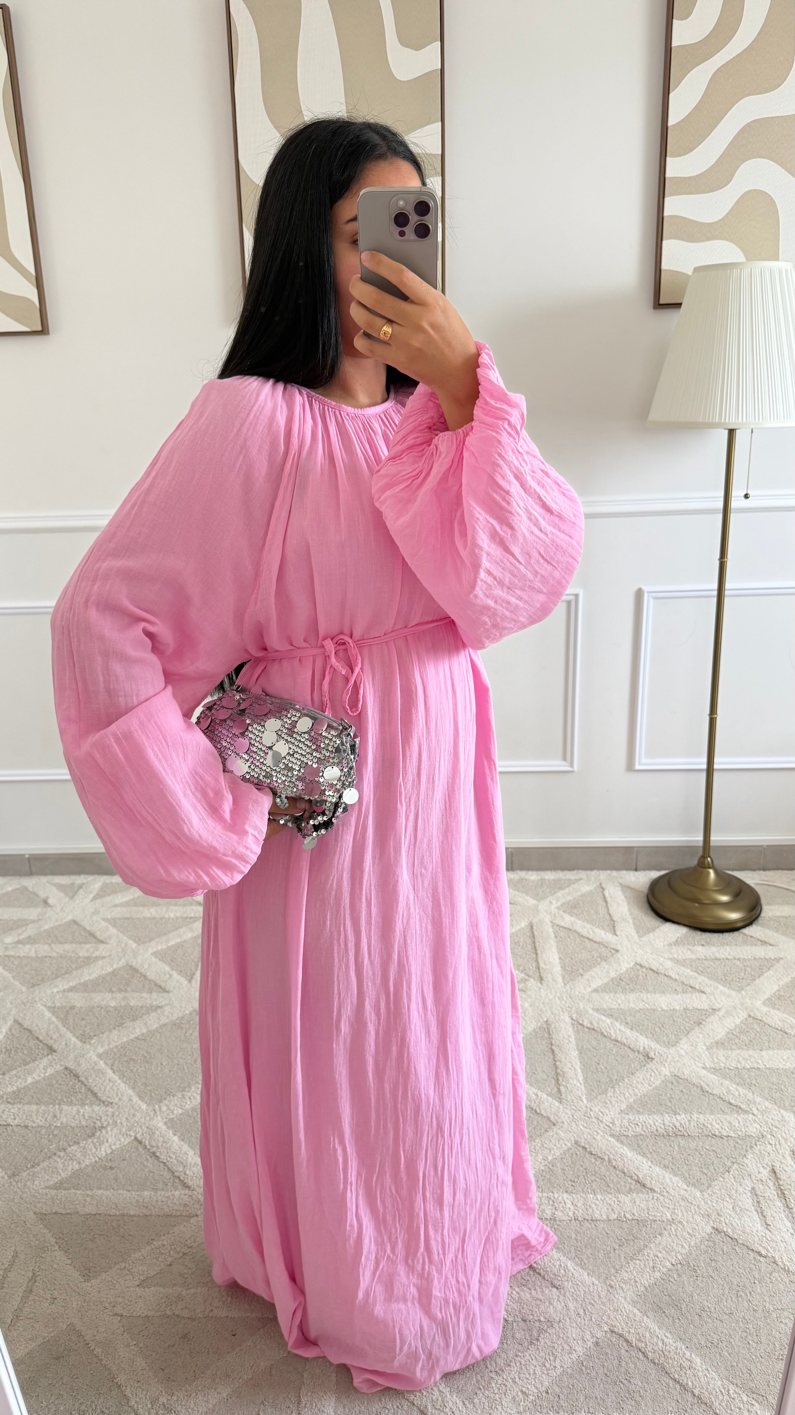 Robe 100% coton | Rose