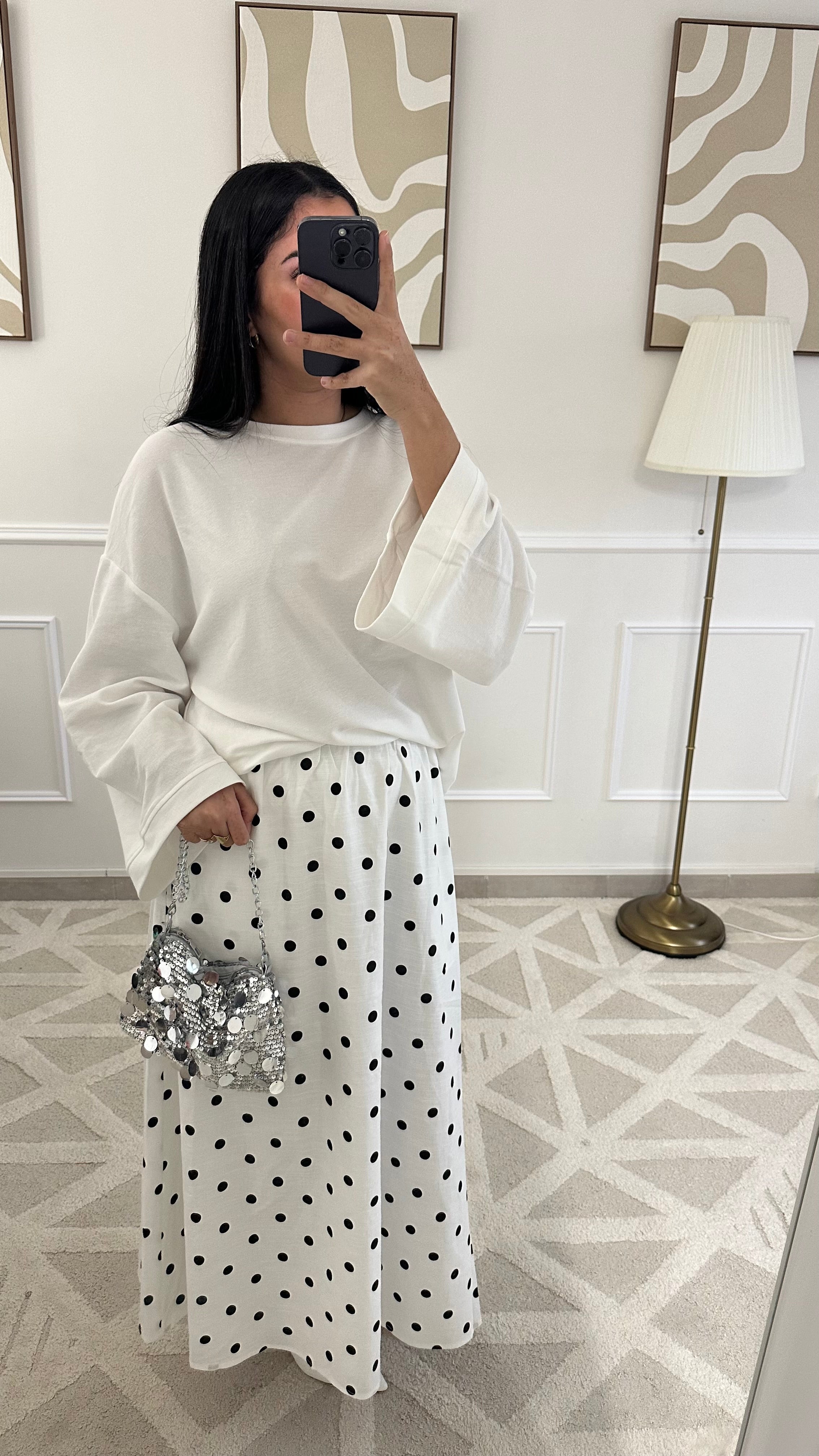 Jupe à poids 100% coton | Blanche