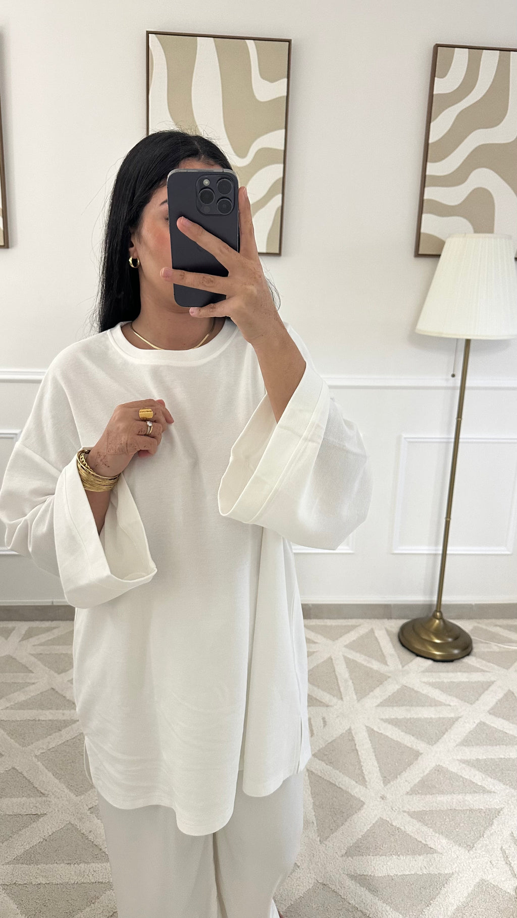 T-shirt blanc en coton