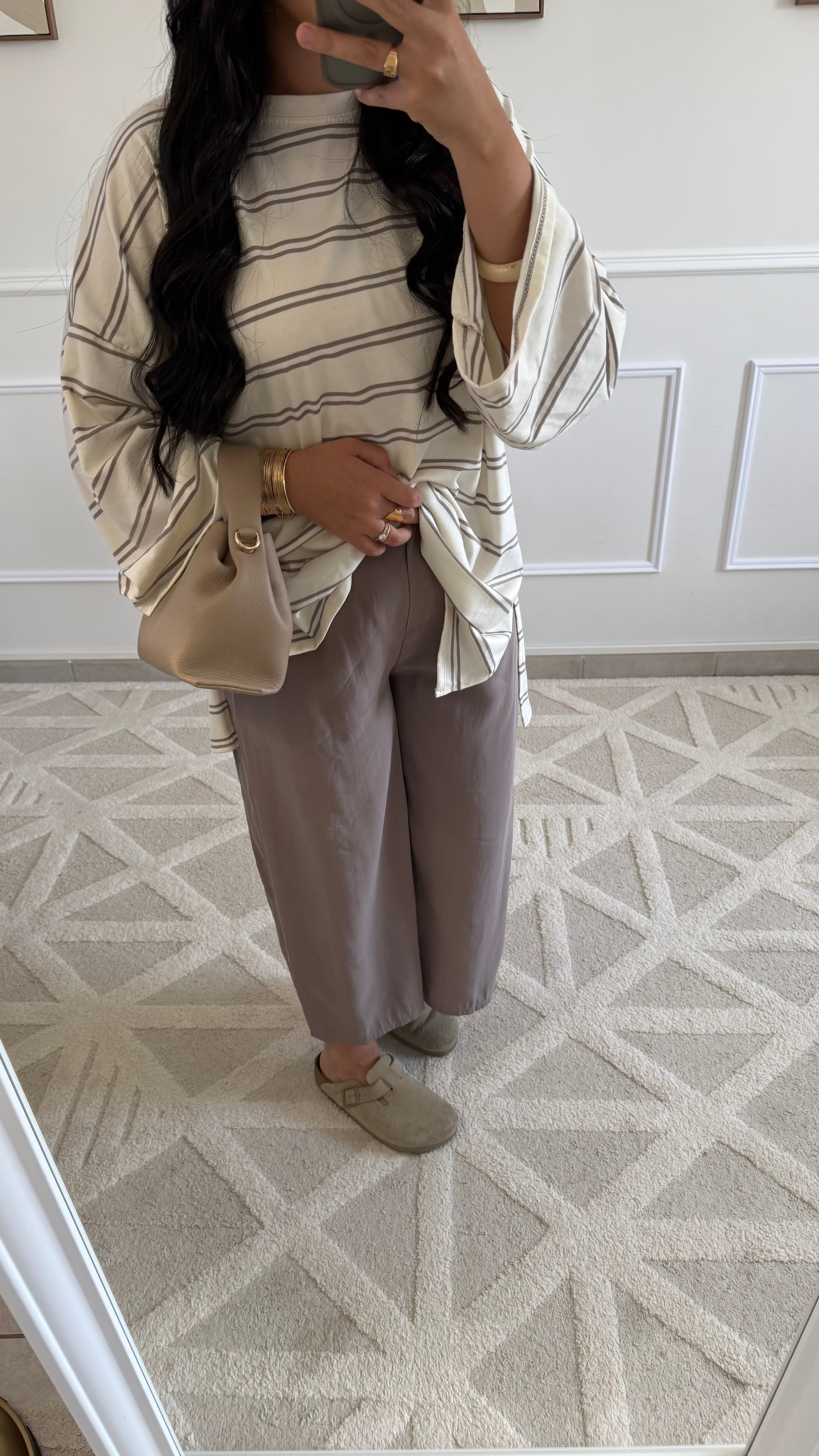 Pantalon Barrel | Taupe