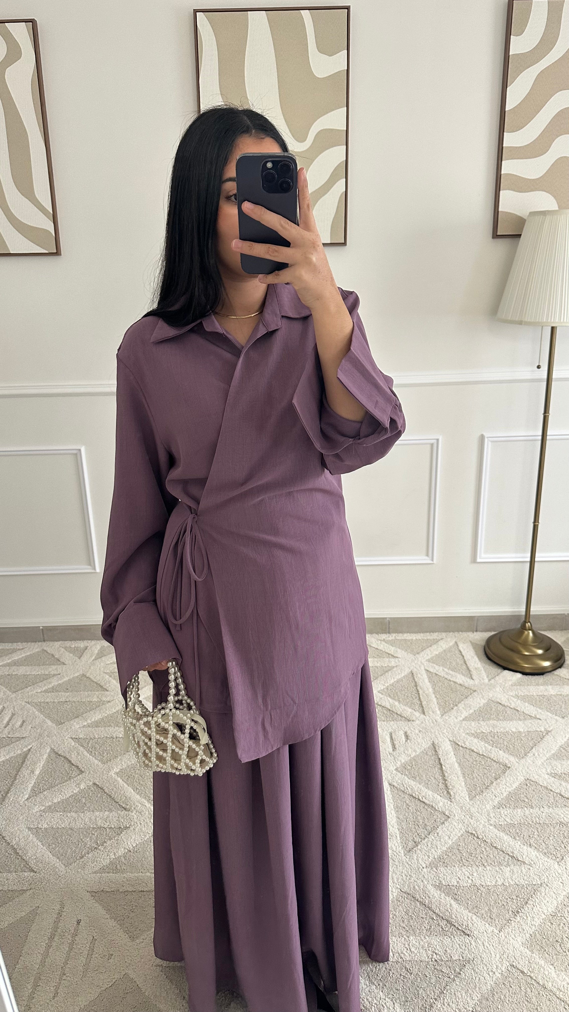 Ensemble fluide à nouer | Violet