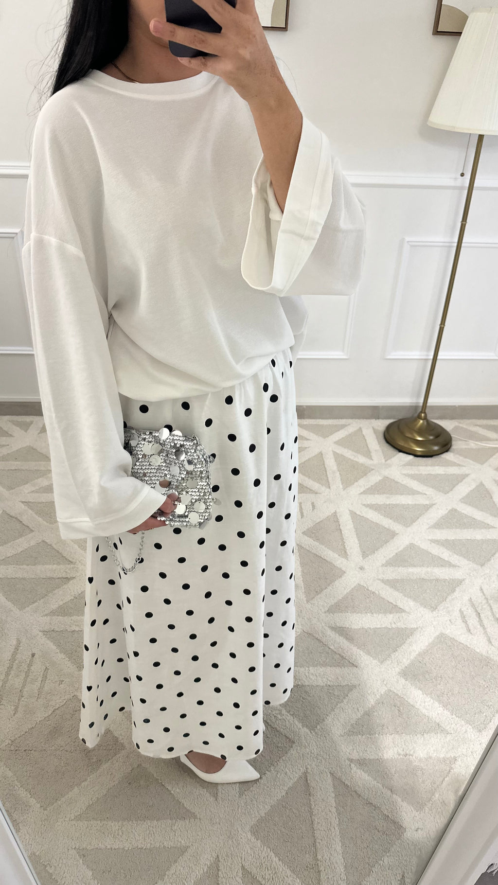 T-shirt blanc en coton