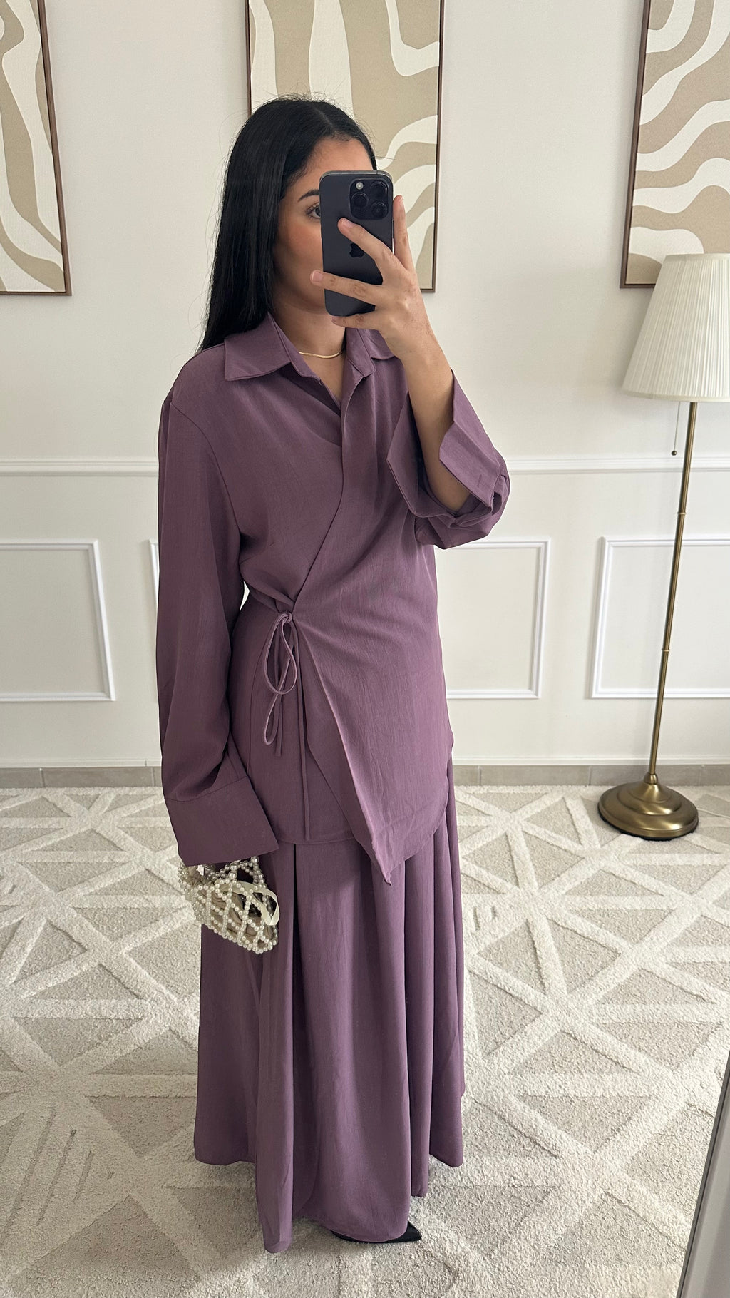 Ensemble fluide à nouer | Violet