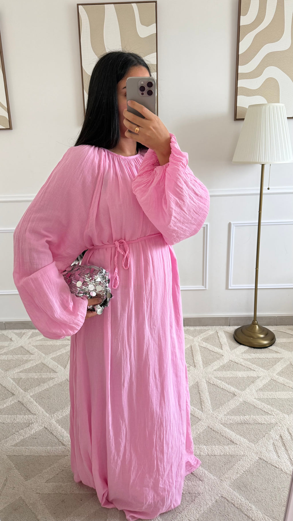 Robe 100% coton | Rose