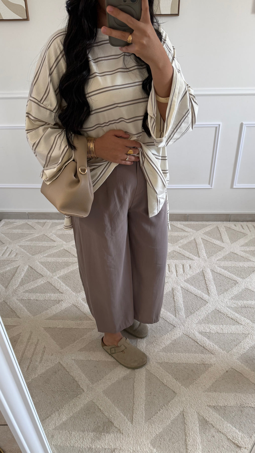 Pantalon Barrel | Taupe