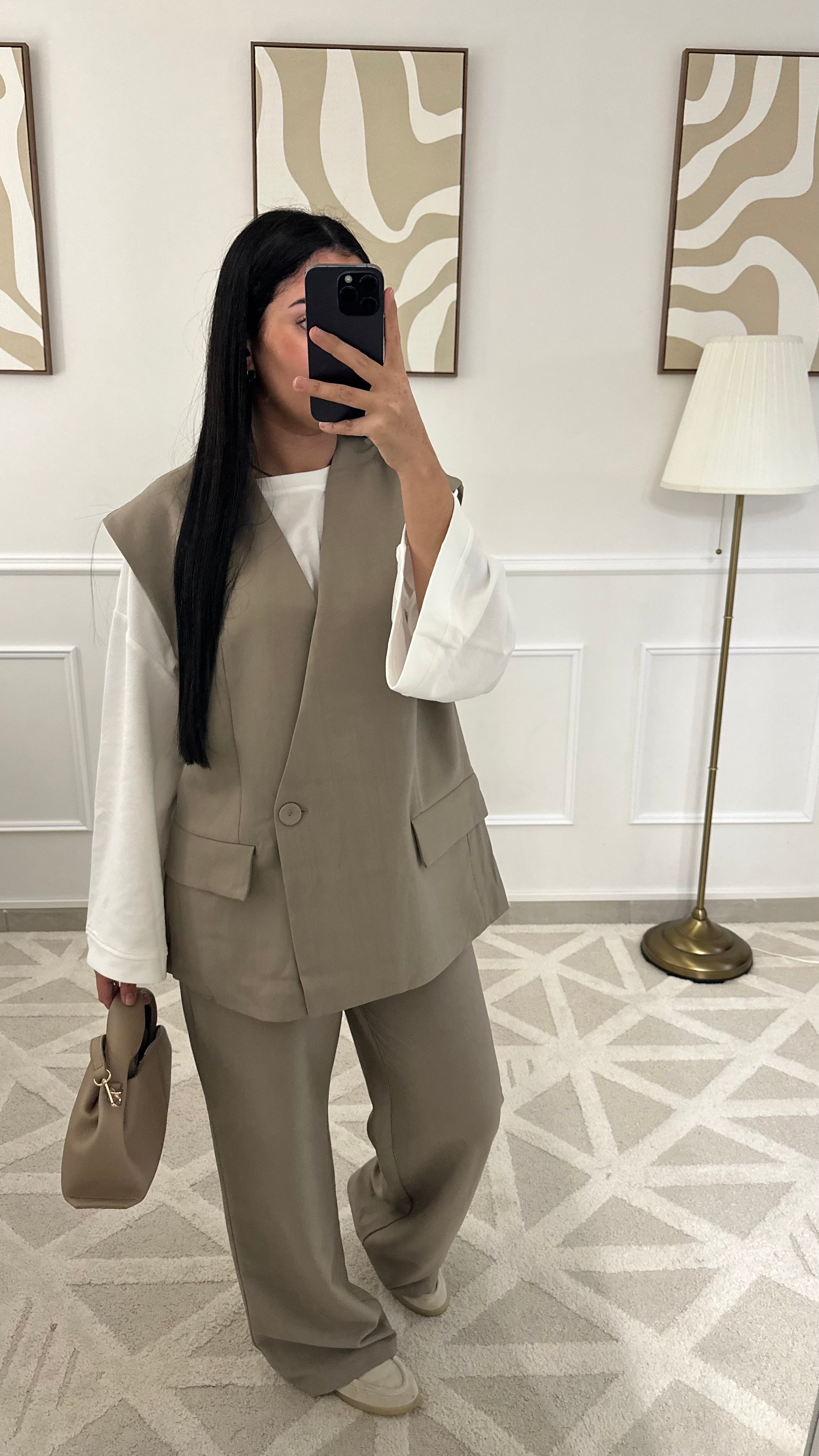 Blazer sans manches | Taupe