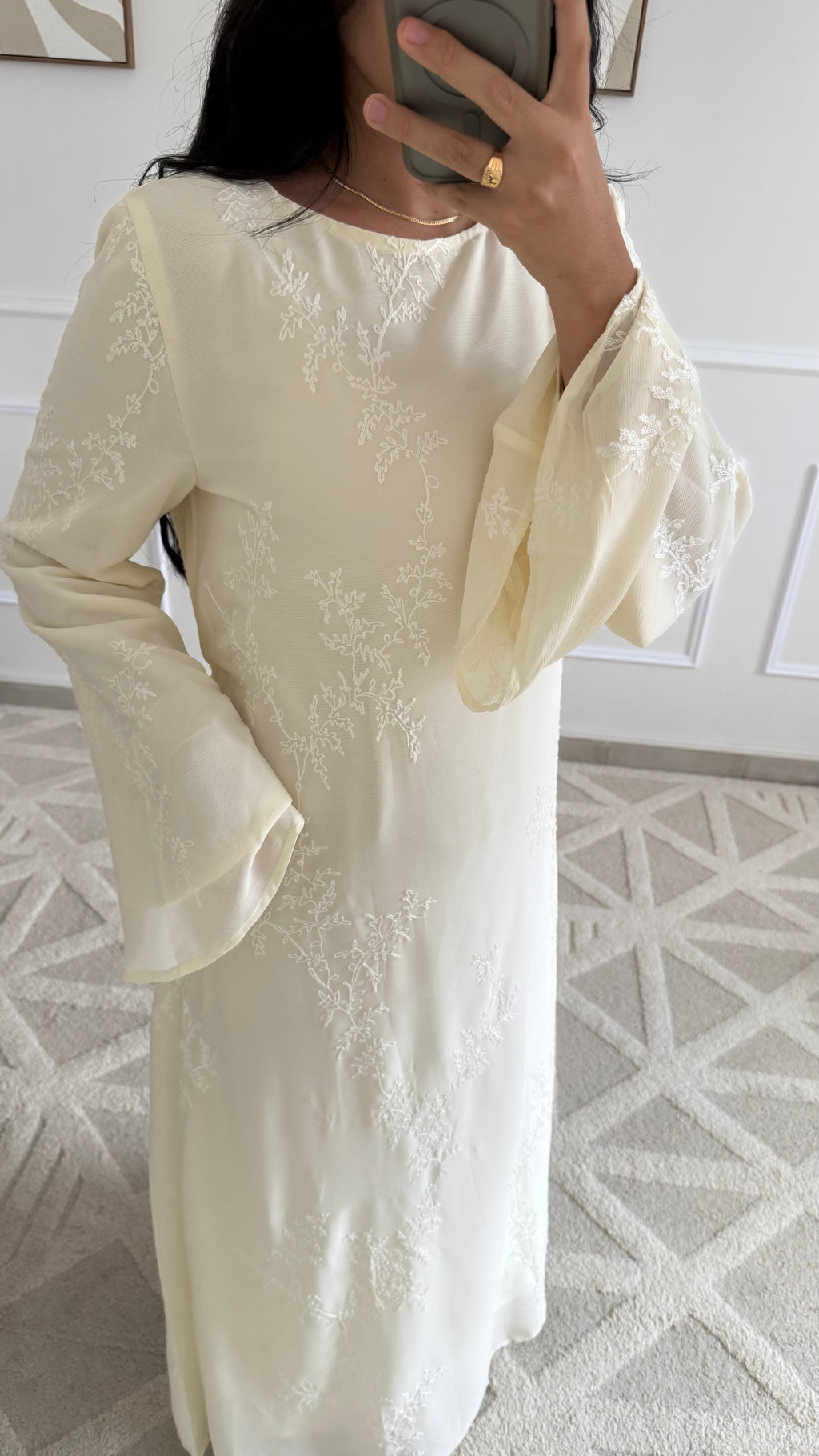 [GAMME PREMIUM] Robe Flora | Jaune beurre