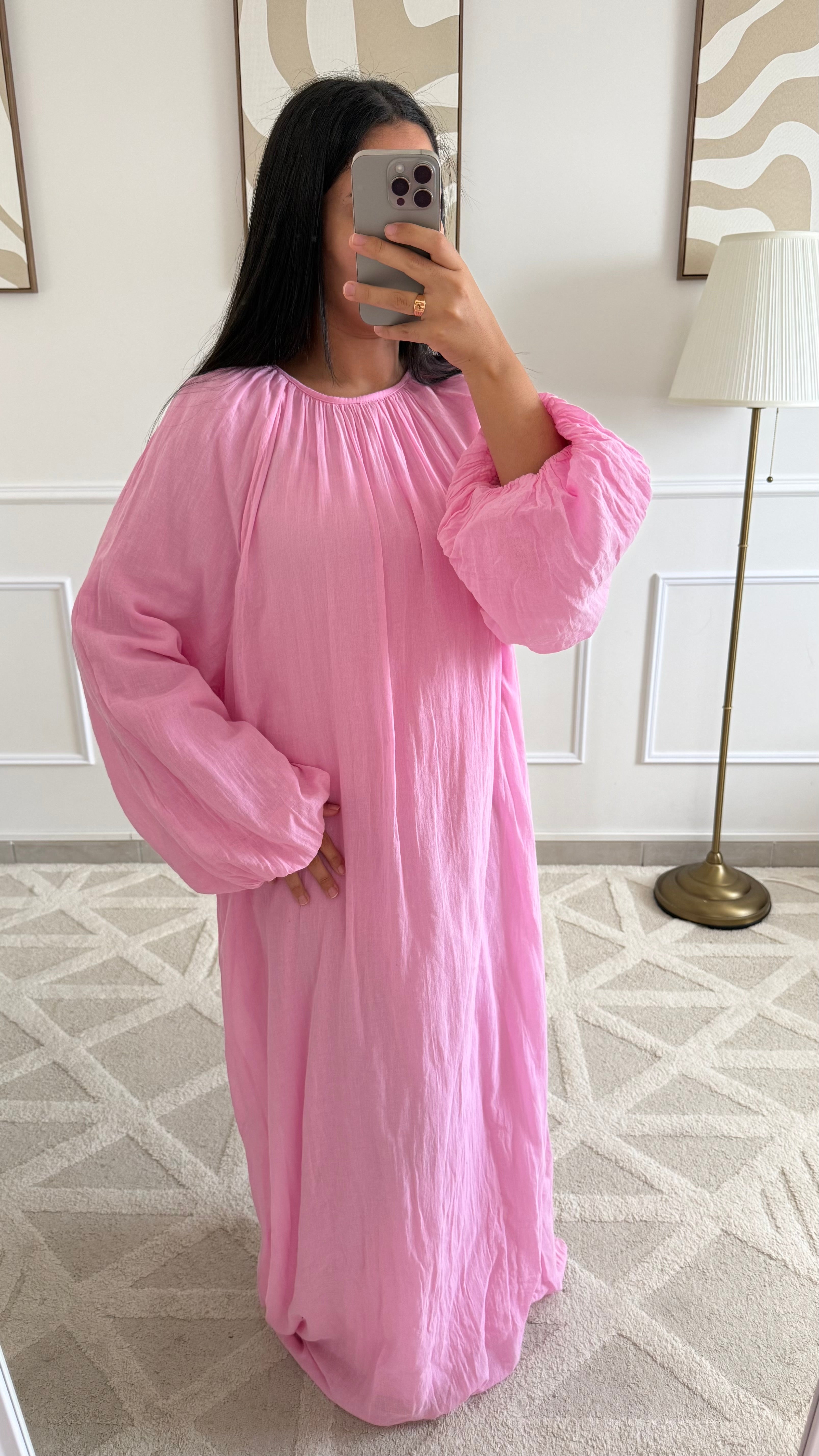 Robe 100% coton | Rose