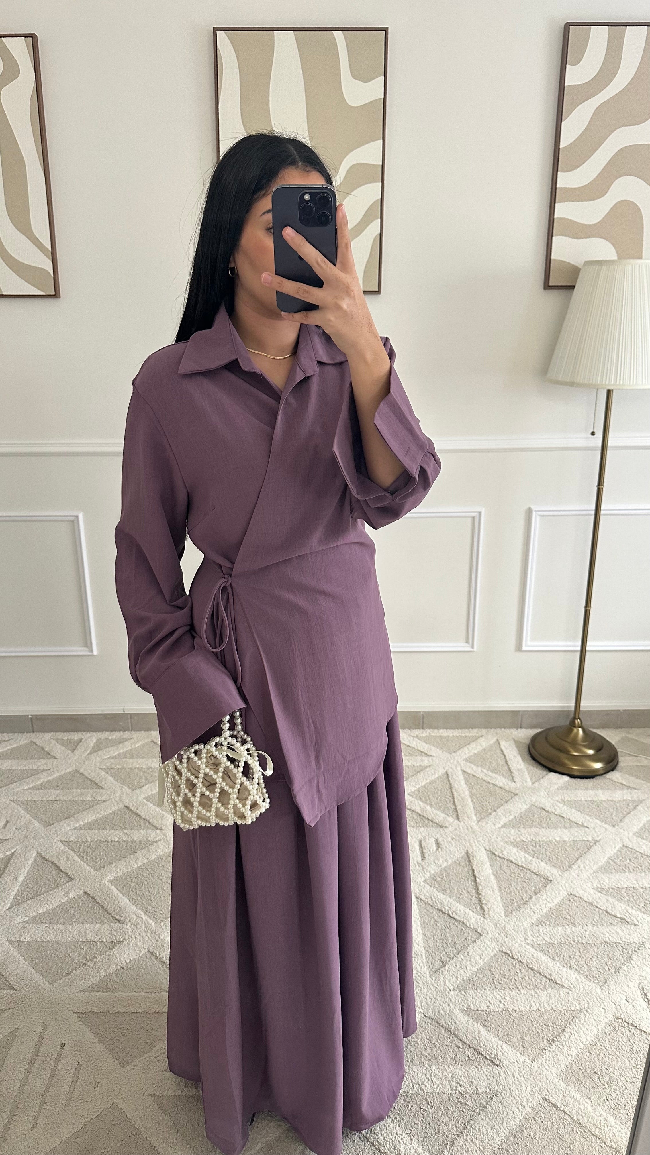 Ensemble fluide à nouer | Violet