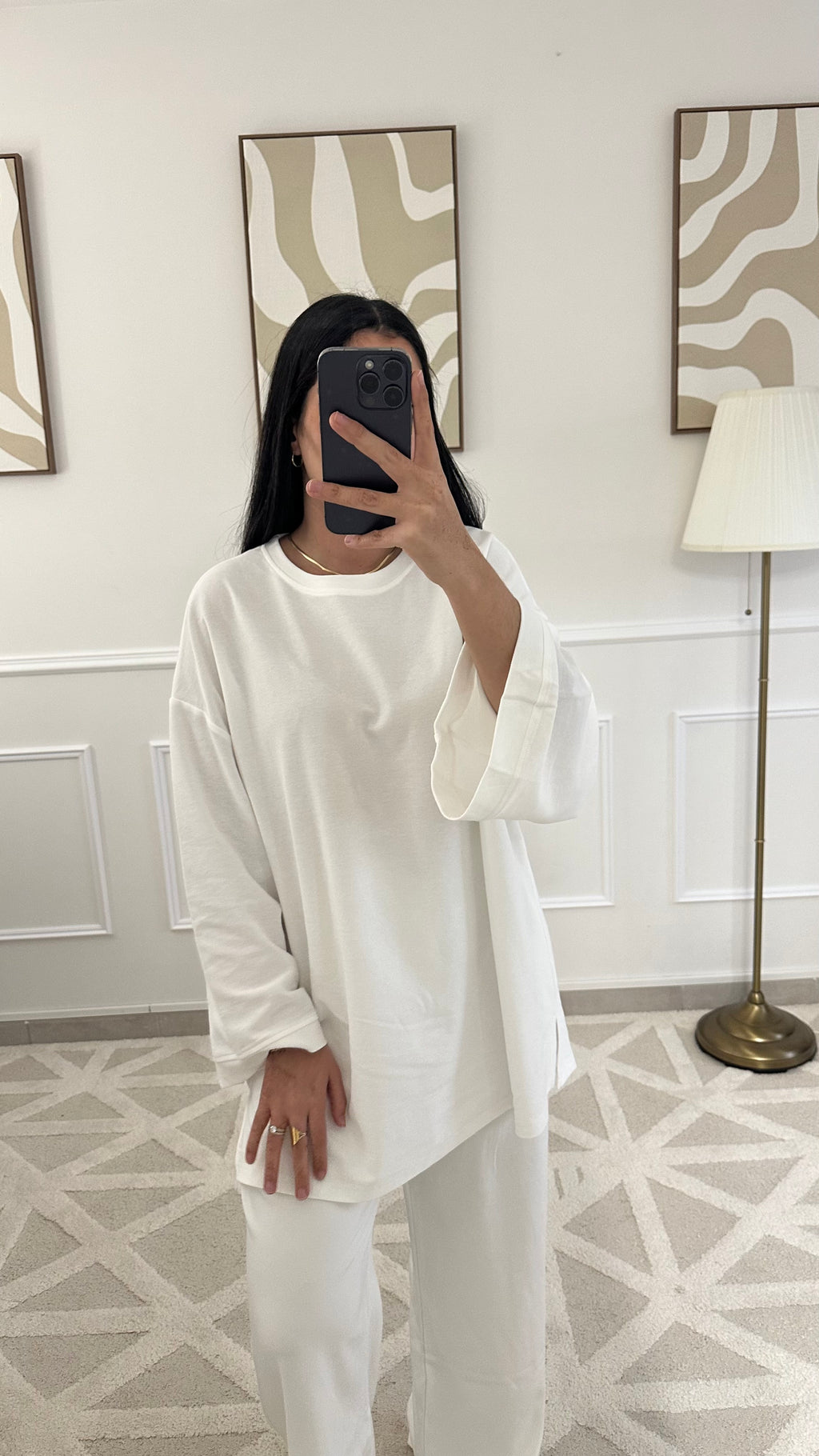 T-shirt blanc en coton