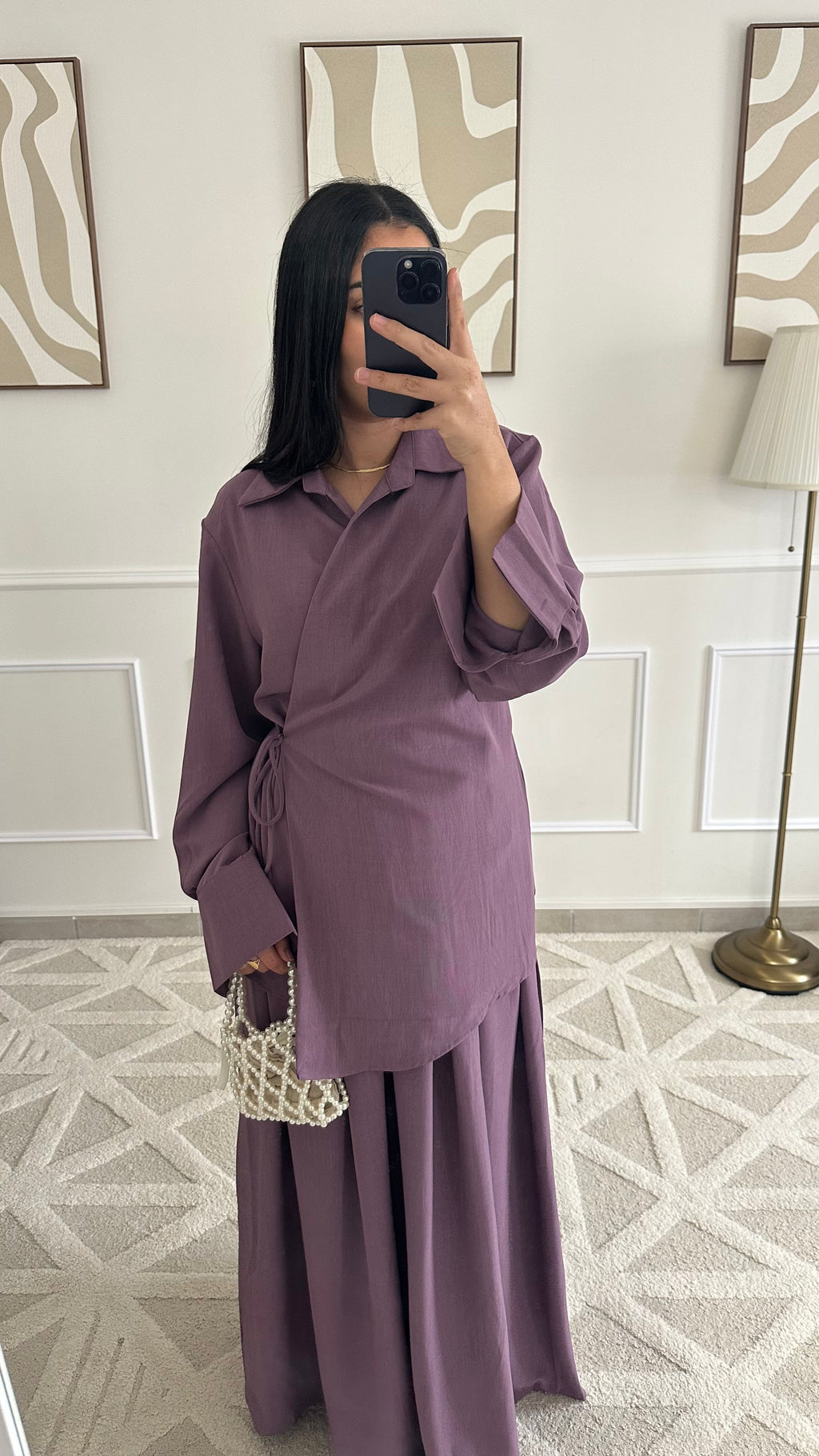 Ensemble fluide à nouer | Violet