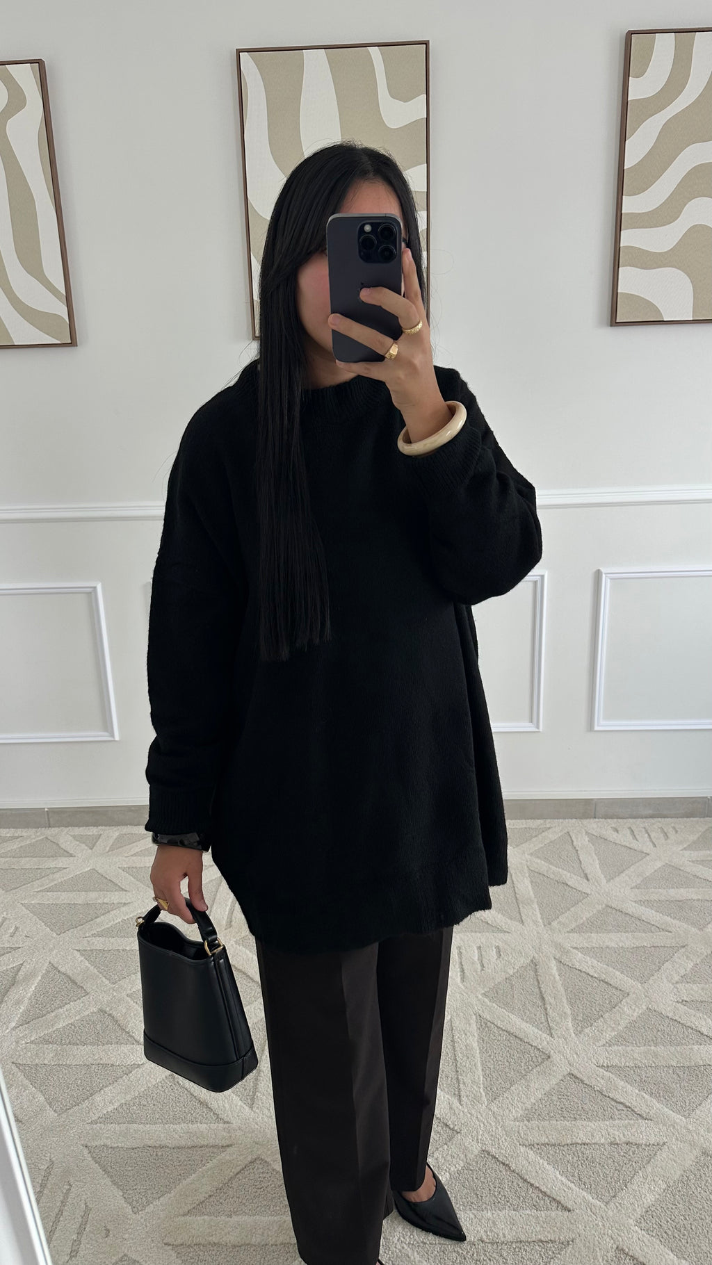 Pull très long noir