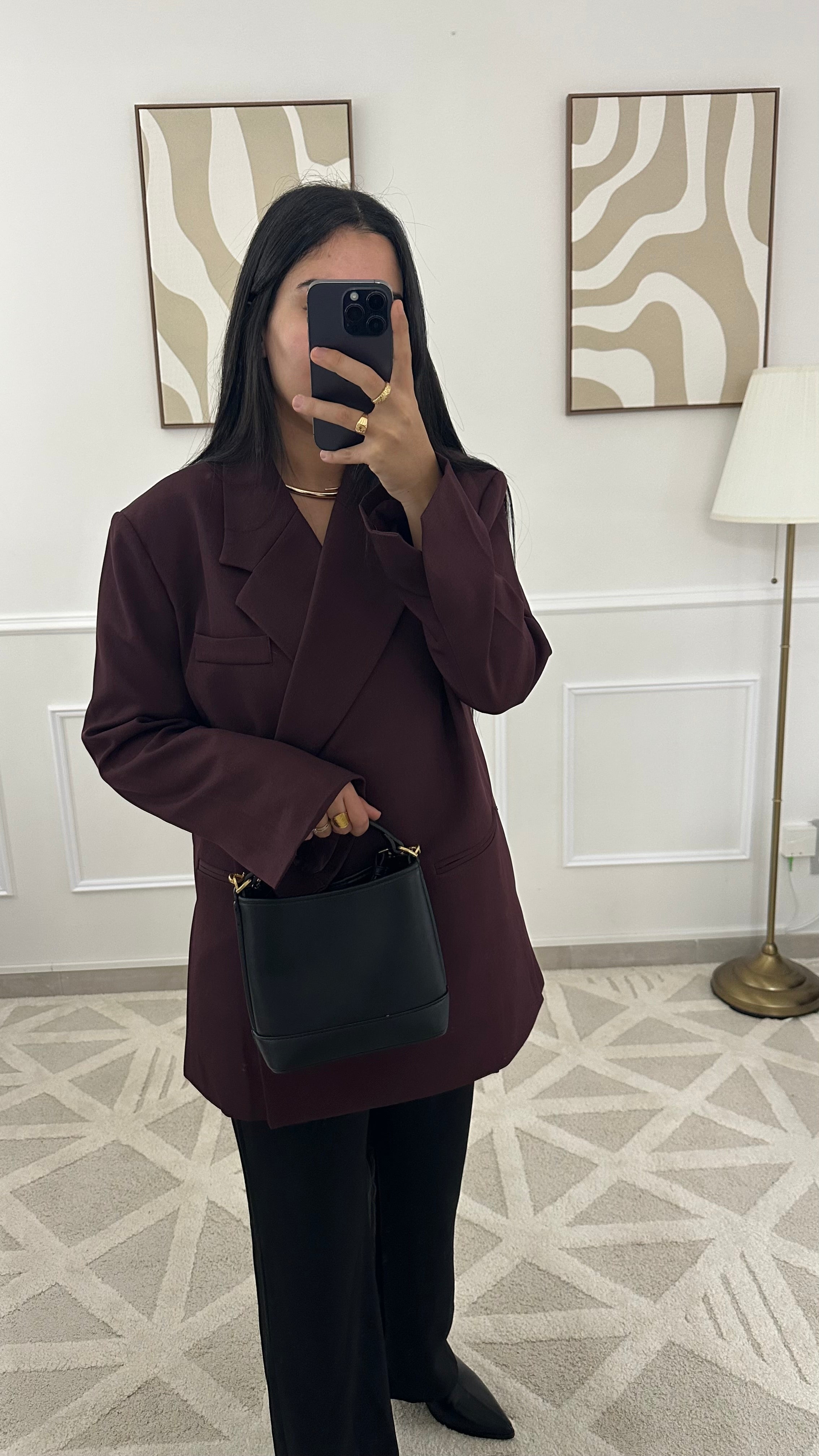 Blazer cache-cœur bordeaux