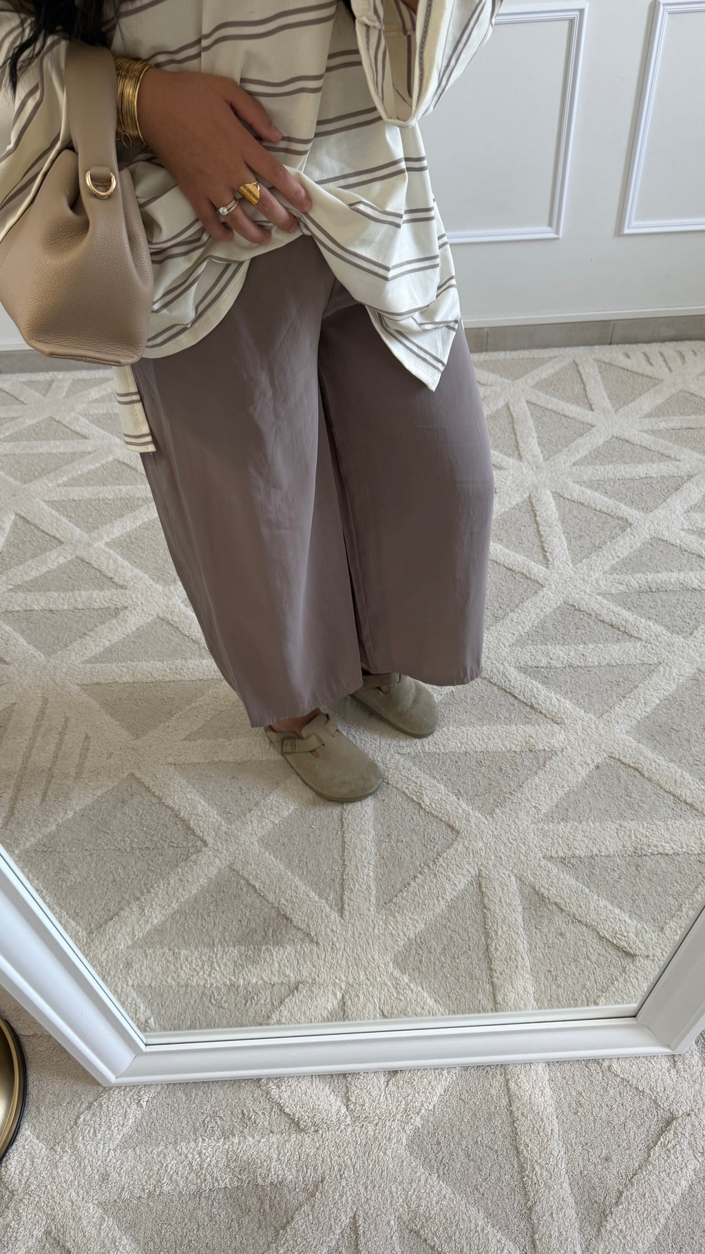 Pantalon Barrel | Taupe