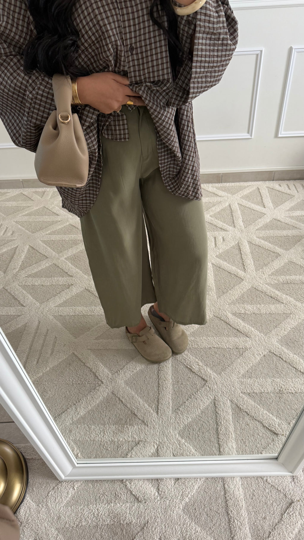 Pantalon Barrel | Kaki