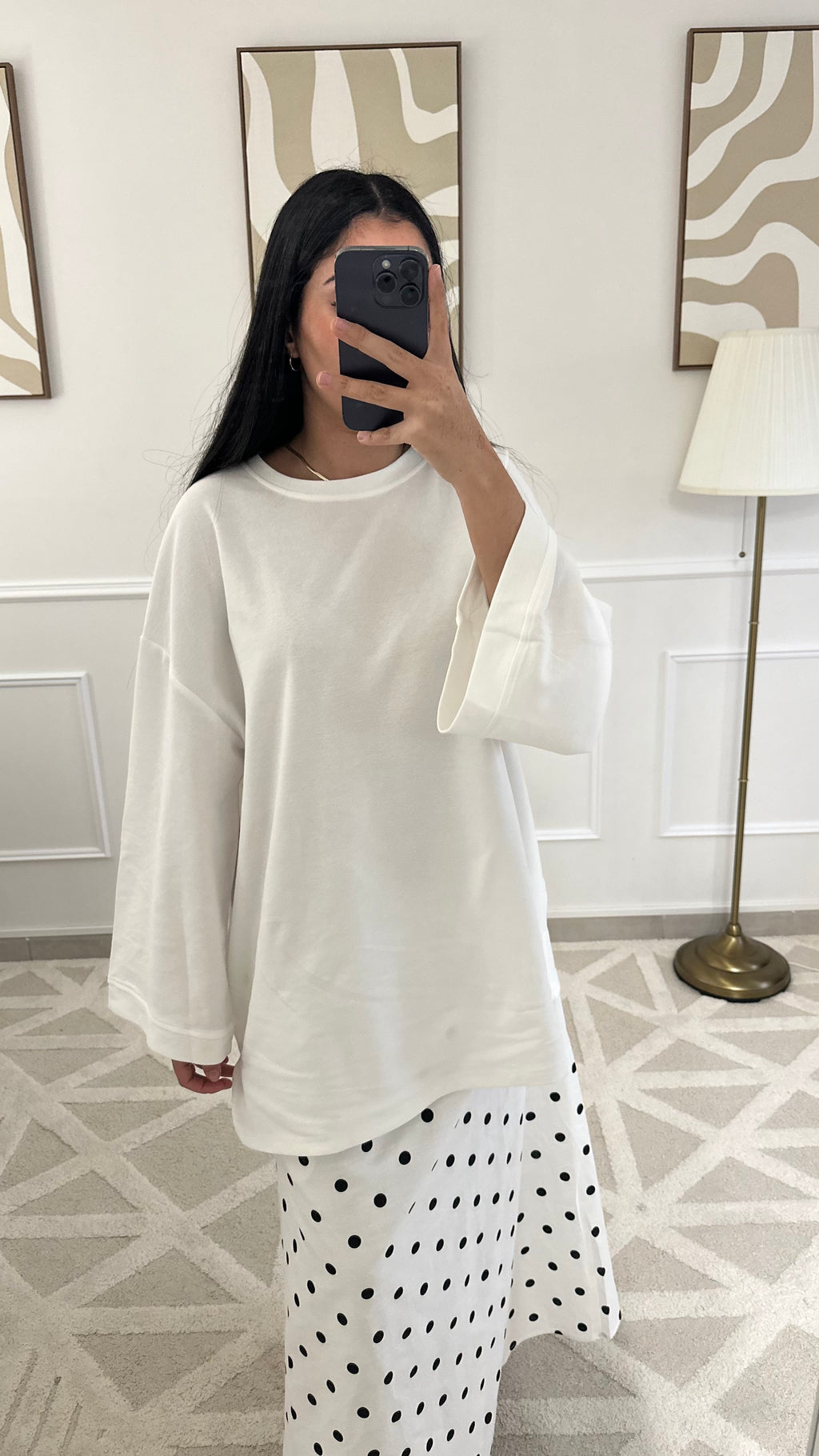 T-shirt blanc en coton
