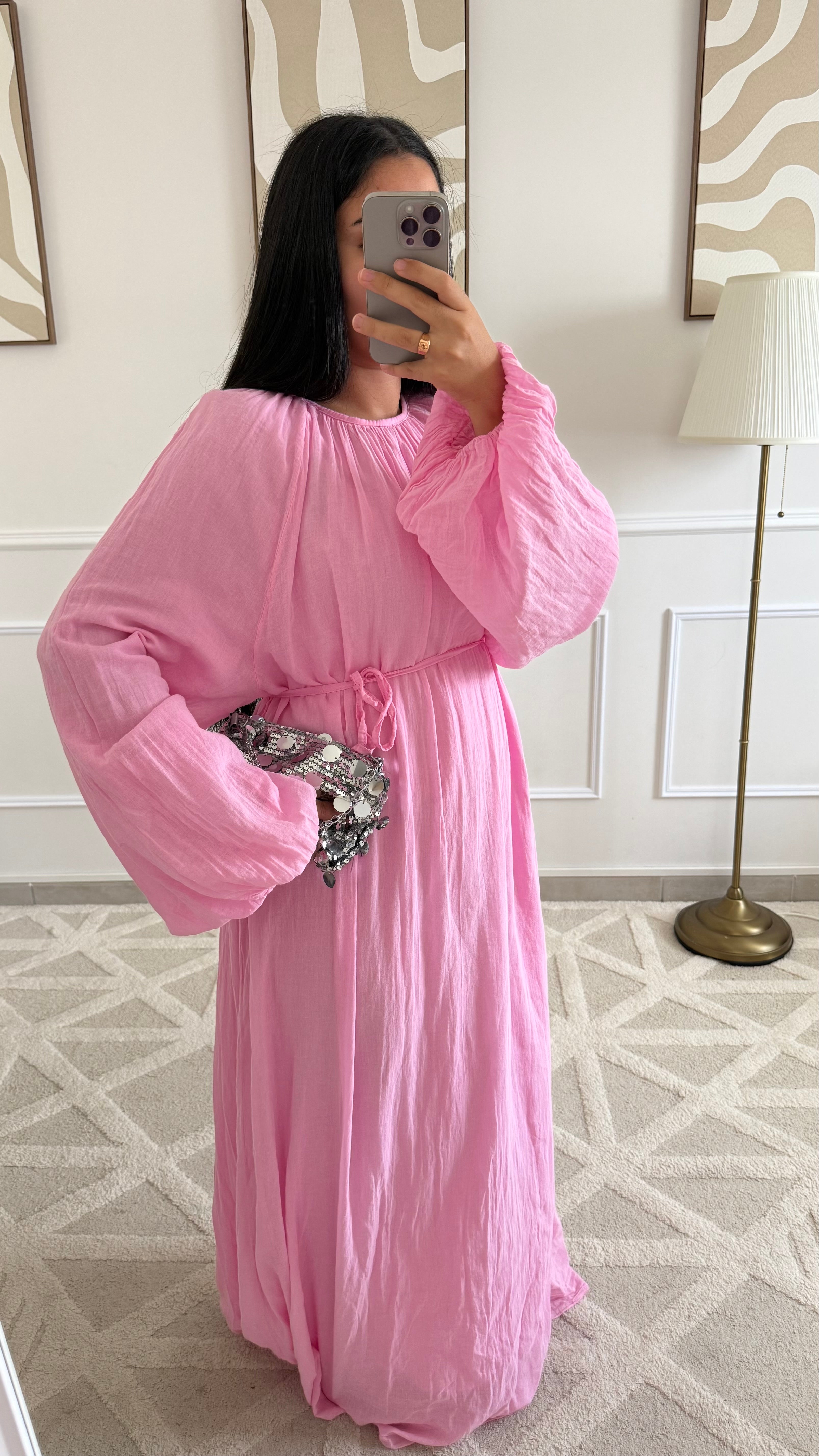 Robe 100% coton | Rose