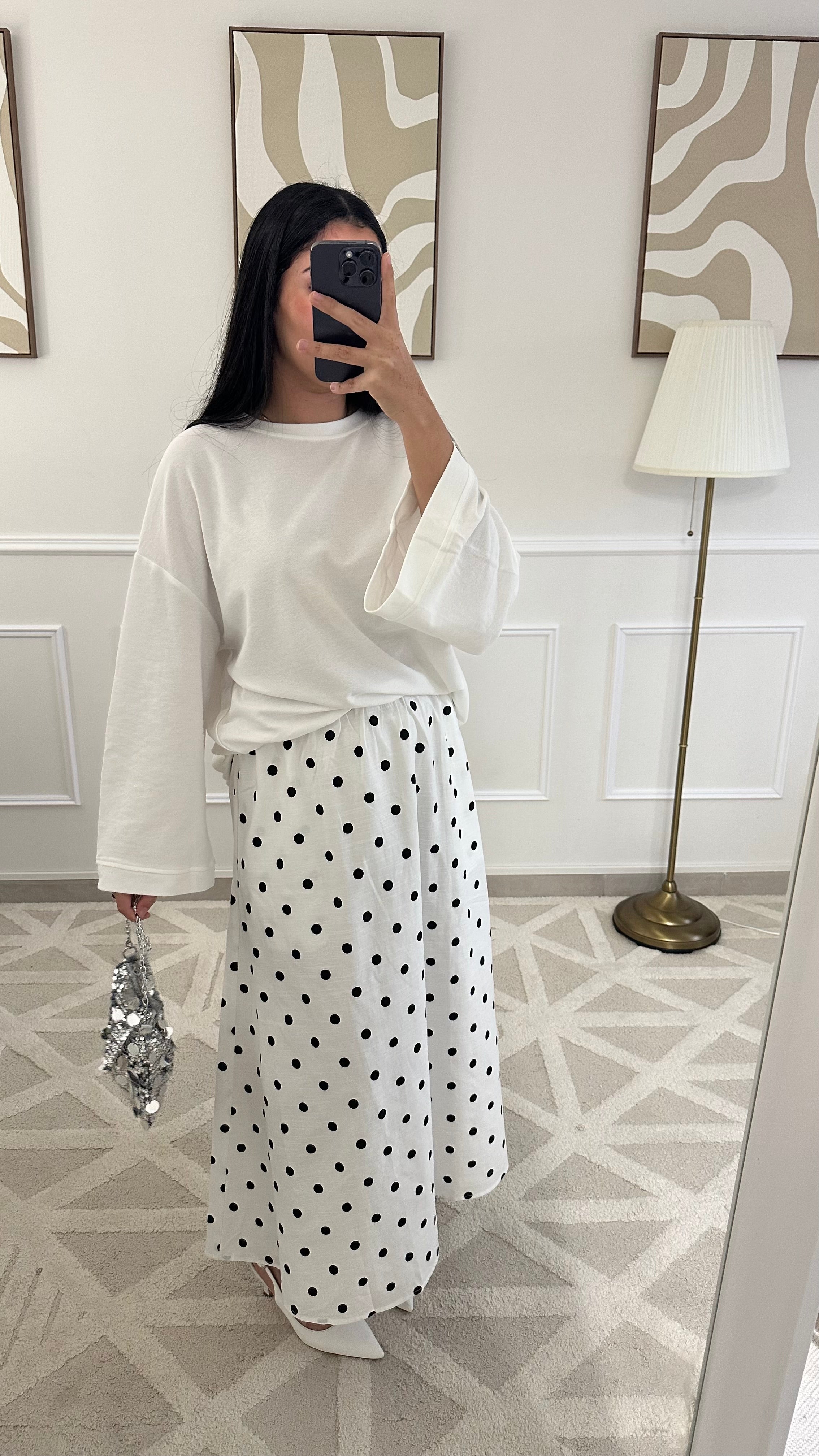 Jupe à poids 100% coton | Blanche