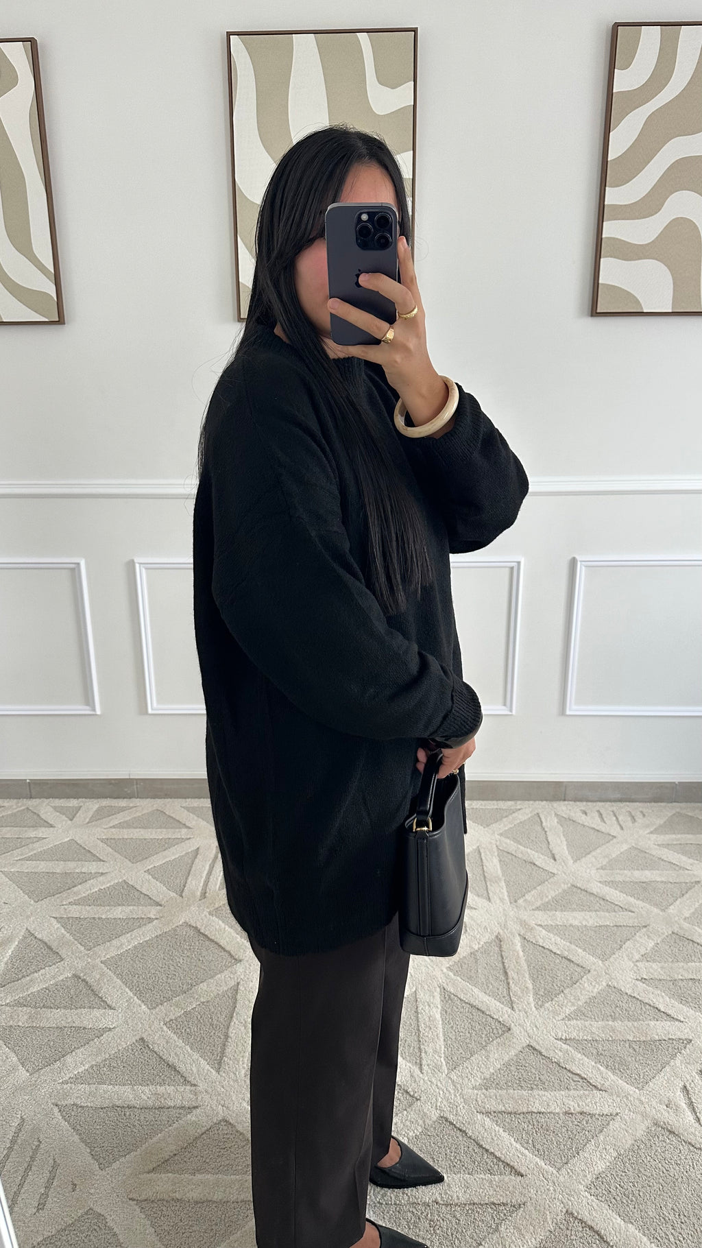 Pull très long noir