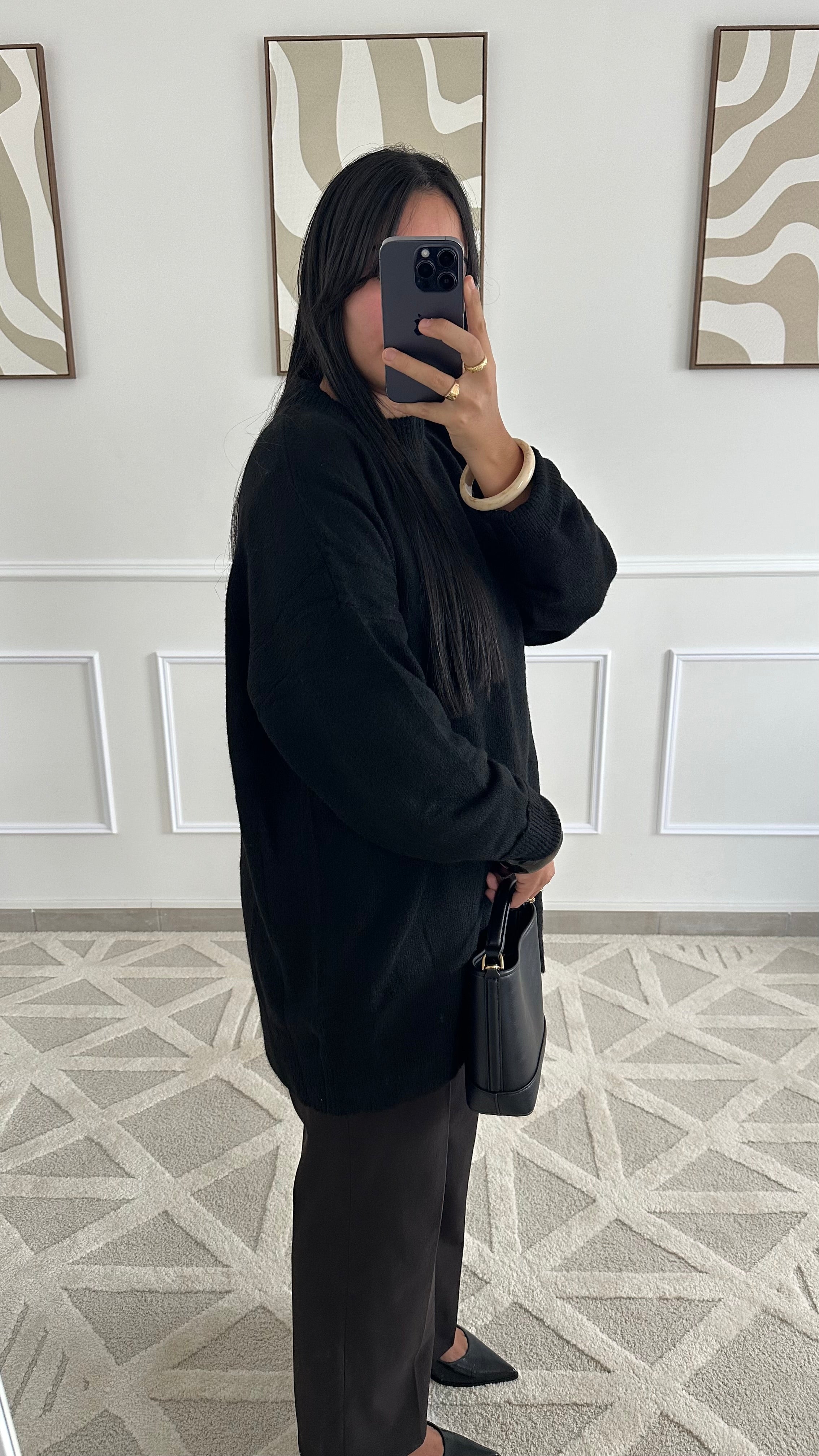 Pull très long noir