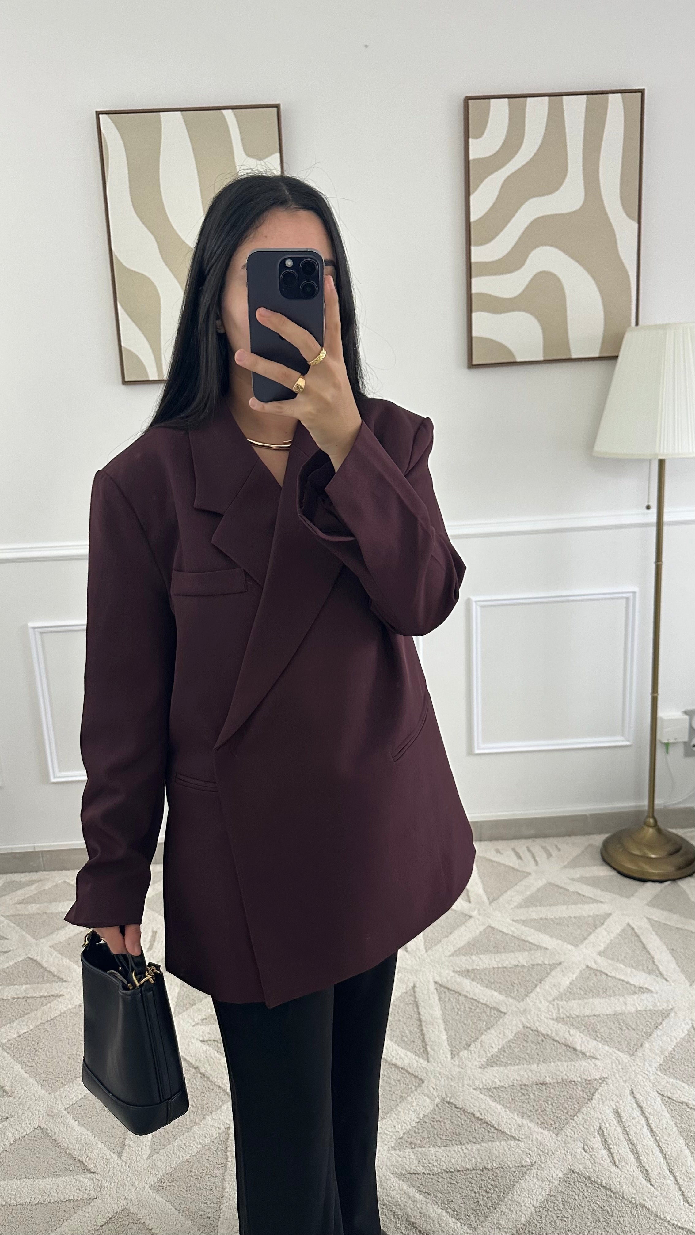 Blazer cache-cœur bordeaux