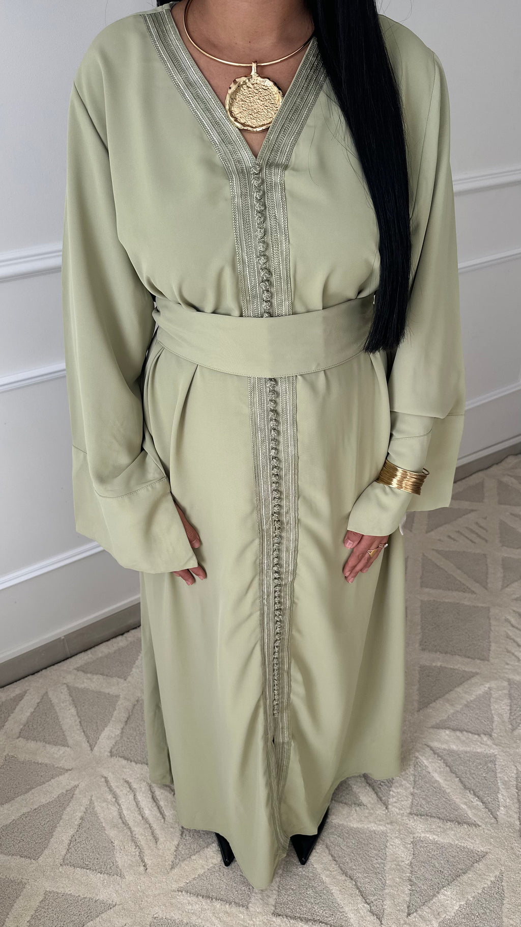 Caftan vert pastel