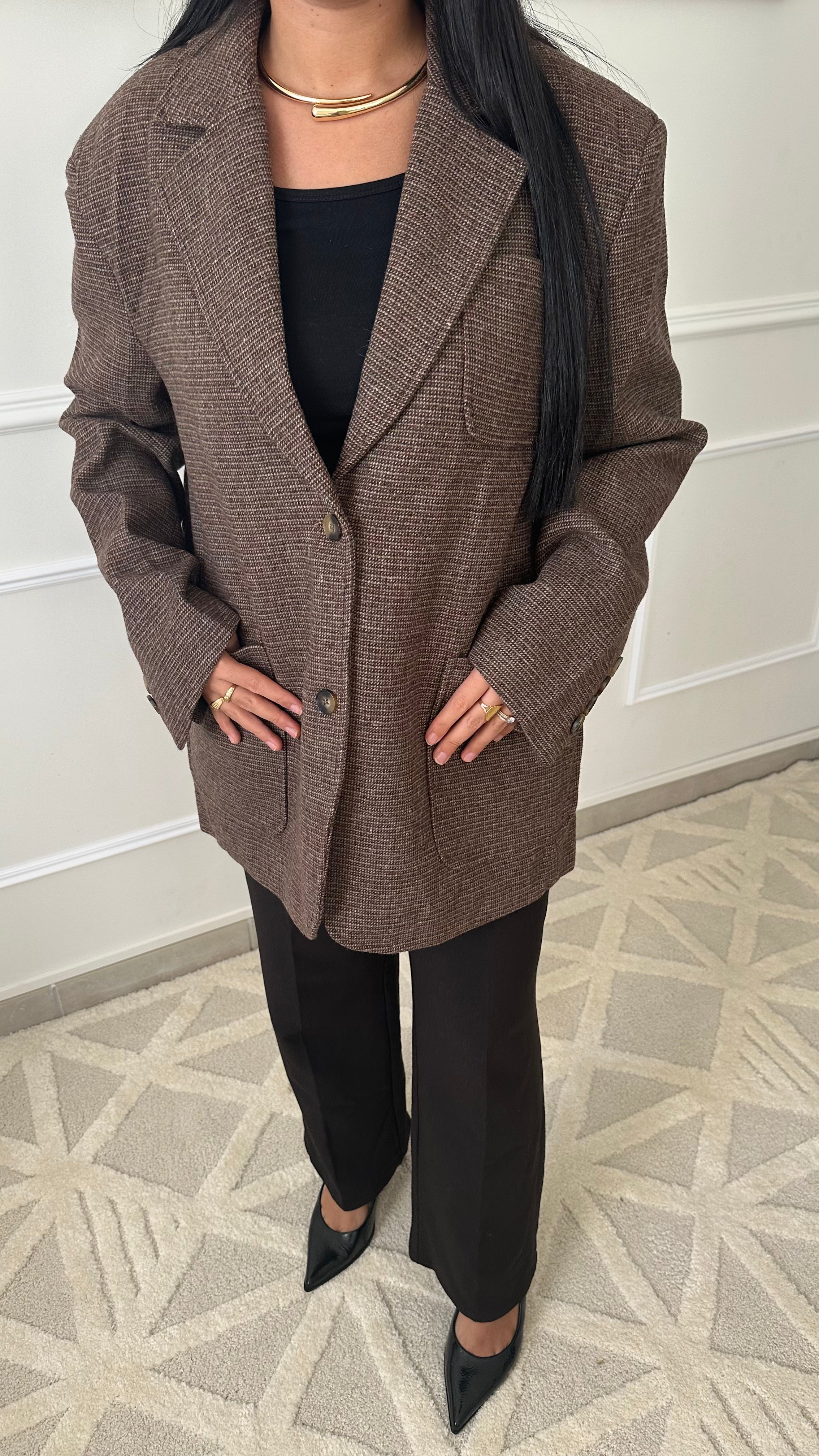 Blazer oversize premium taupe