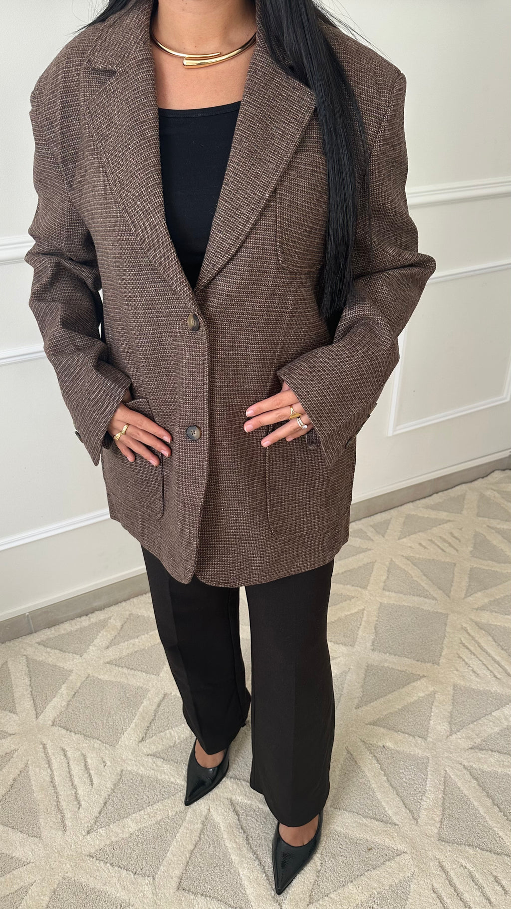 Blazer oversize premium taupe