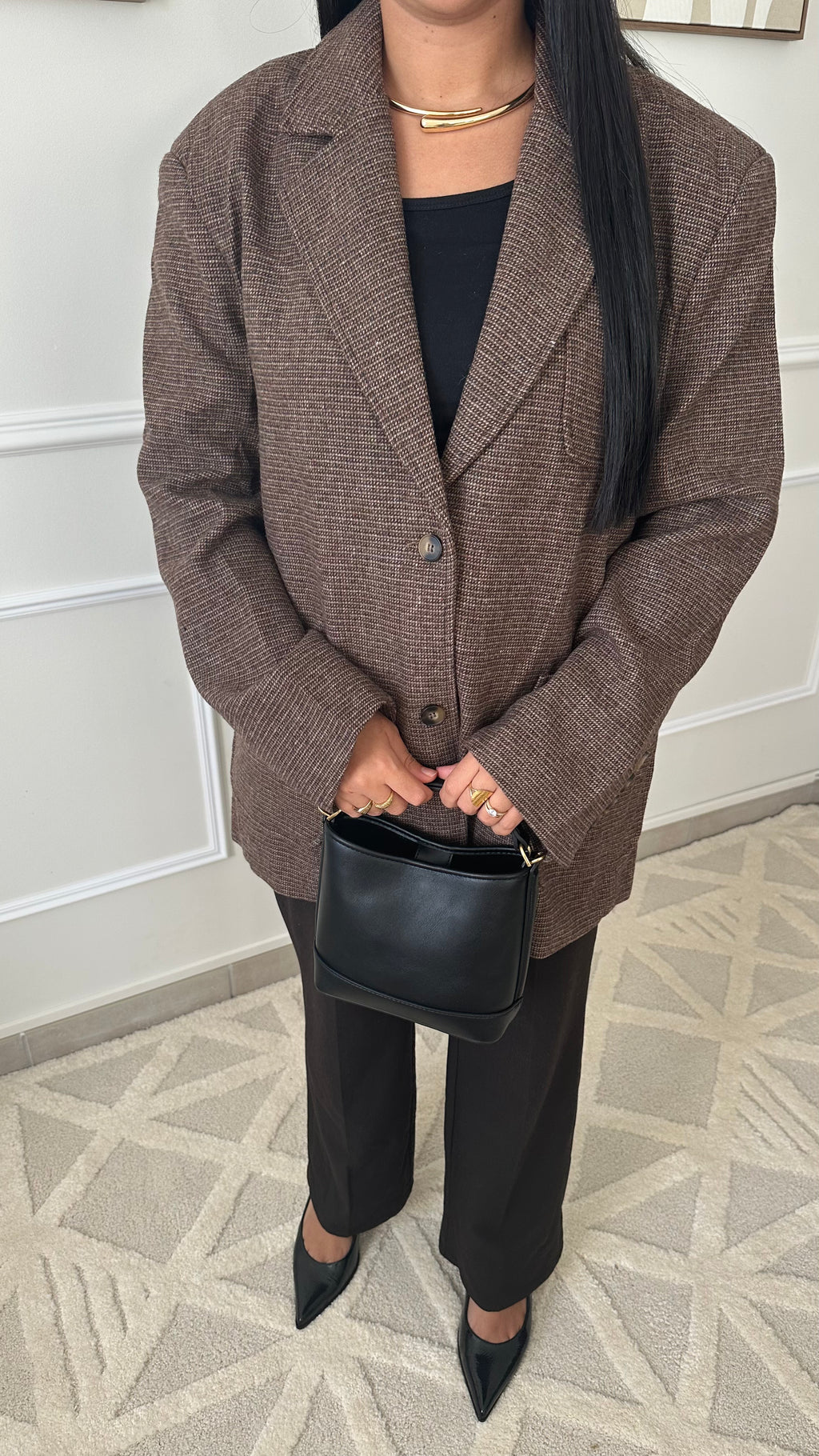 Blazer oversize premium taupe