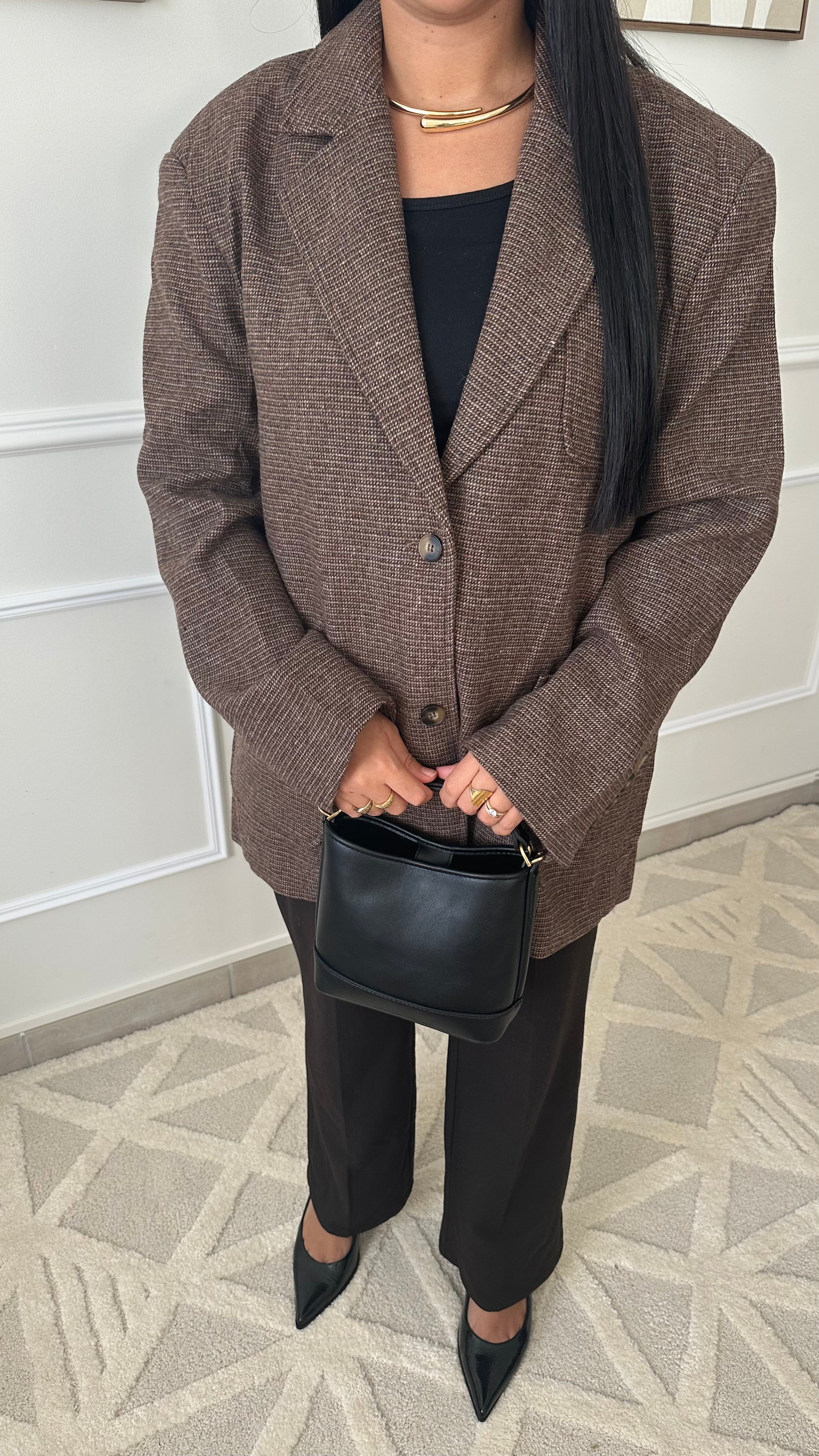 Blazer oversize premium taupe