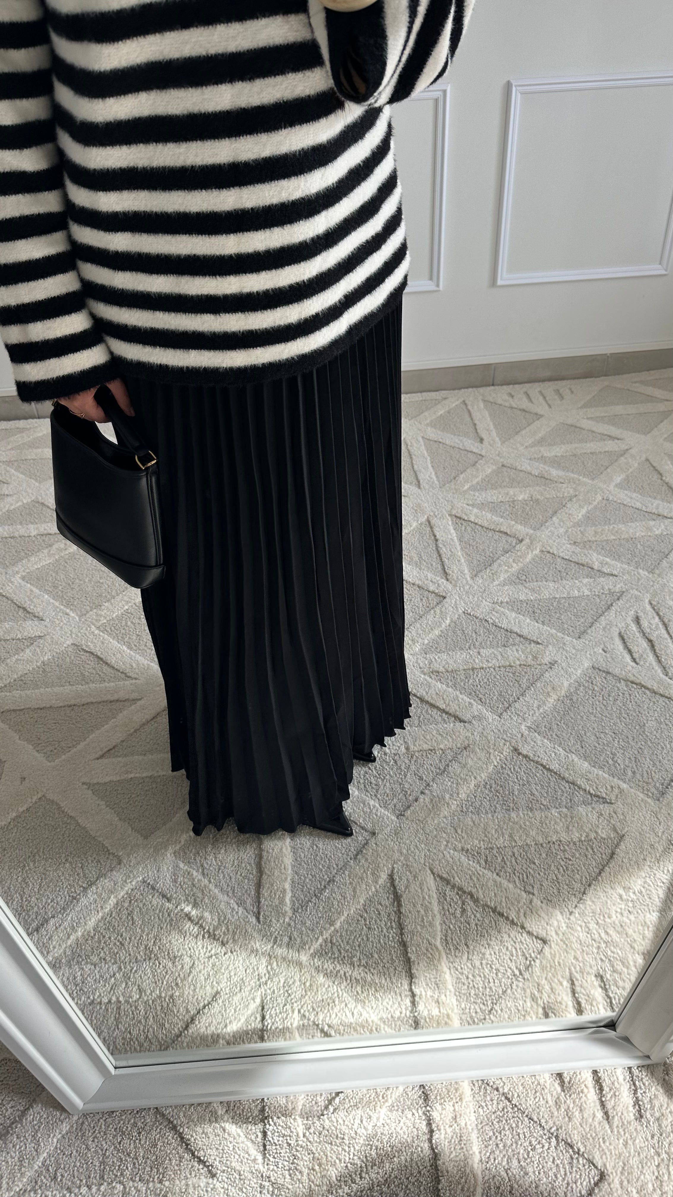 Jupe plissée noire